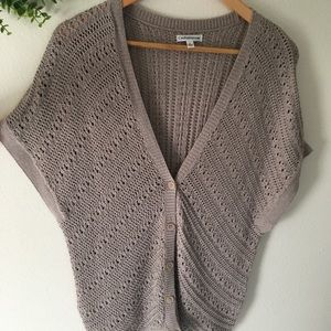 Croft&barrow women knitted ashy brown cardigan